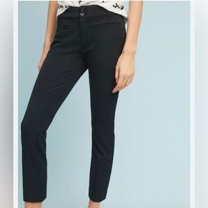 NWT Anthropologie | Essential Slim Trouser Pants in Black Size 12